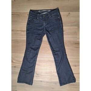 Express Blue Jeans Women's Eva Boot-Curvy Fit-Mid Rise-Dark Wash Size 0s